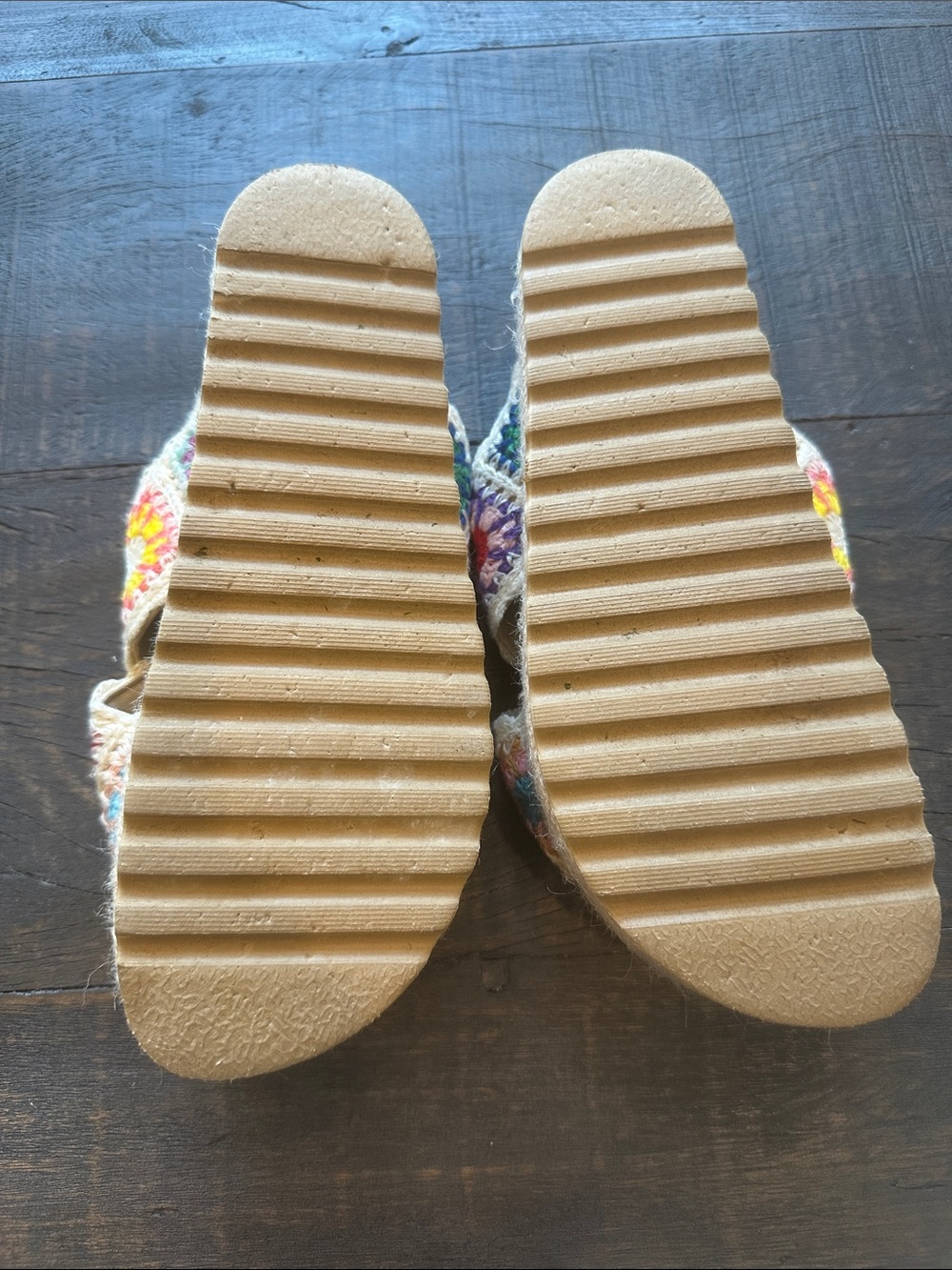 Dirty Laundry Crochet Multi-Color Platform Slide Sandals - Picture 3 of 5